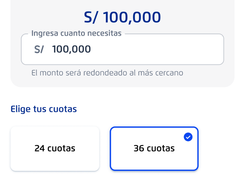 Imagen de la hipótesis 1 que muestra un crédito siendo simulado.